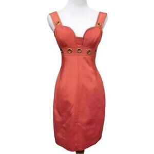 Yoana Baraschi Anthropology orange stud detail dress size 4 (211)